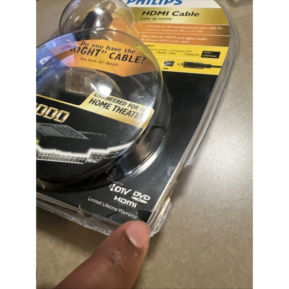 Philips PXT1192 24K Gold DVI Cable 6 ft Home Theater PXT 1000 Series